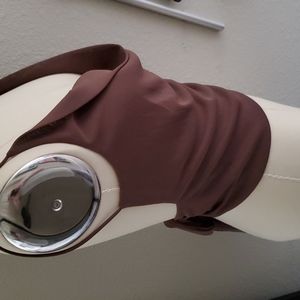 NWOT Drape Neck Tie Back Top